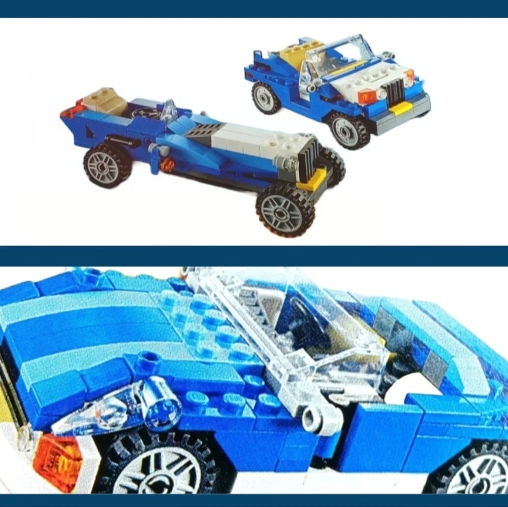 Lego Creator Blue Roadster #6913 (3 in 1) Set | EUC | Ages 6+
